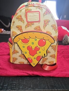 Loungefly Kids Pizza Slice Mini Backpack in Cream, Yellow & Red
